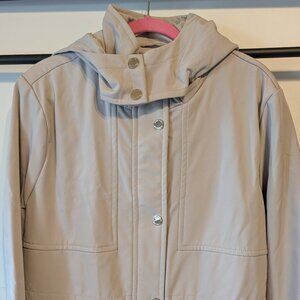 Kenneth Cole NY Women's Mid Length Zipped w/Removeable Hood Anorak Jacket Sz XL